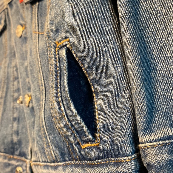 Levi's Denim Trucker Jacket Infant Size 18 M Levi’s Jean Jacket Baby Jacket Blue - Picture 14 of 14